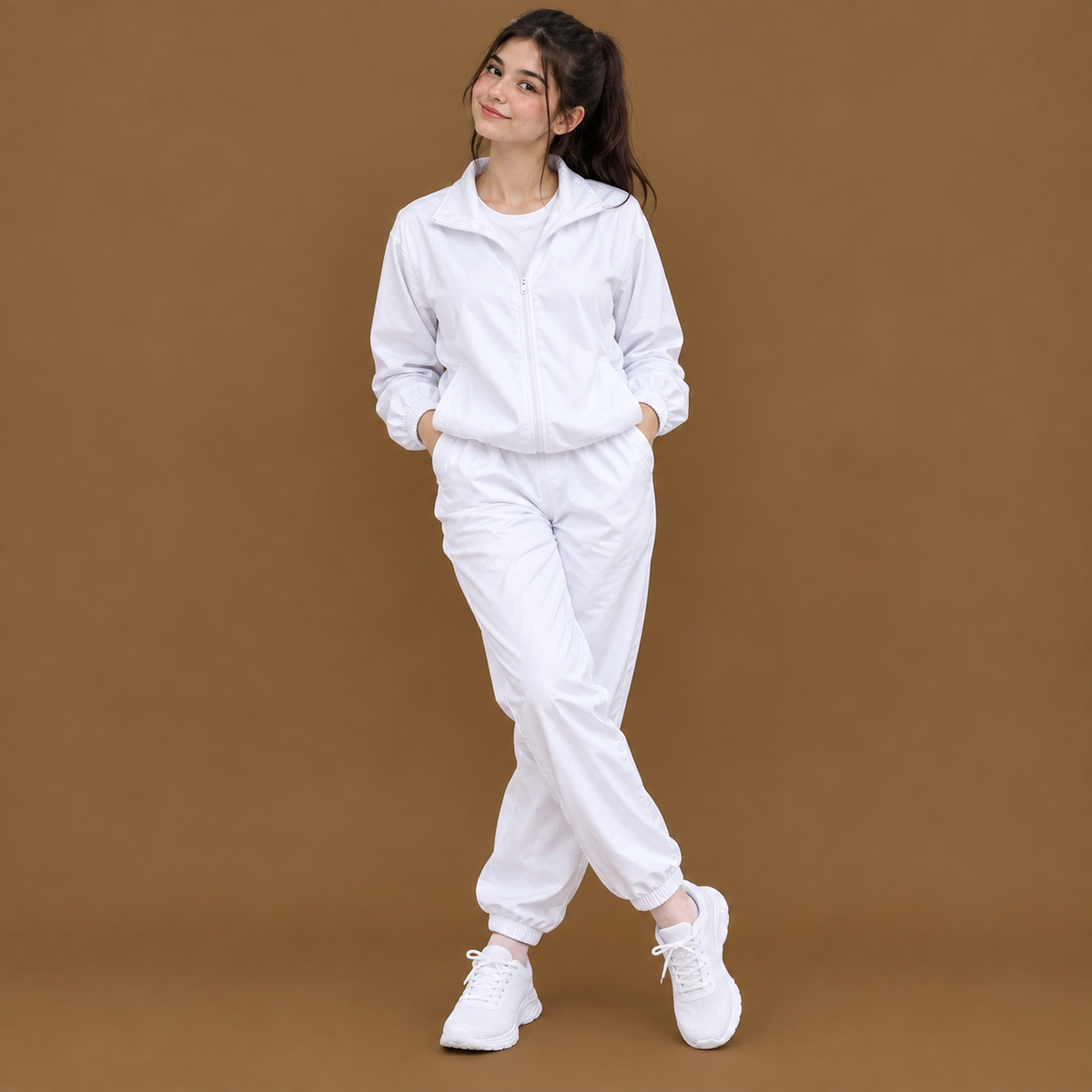 Women’s White Athletic Joggers – Cushioned EVA / Phylon Sole
