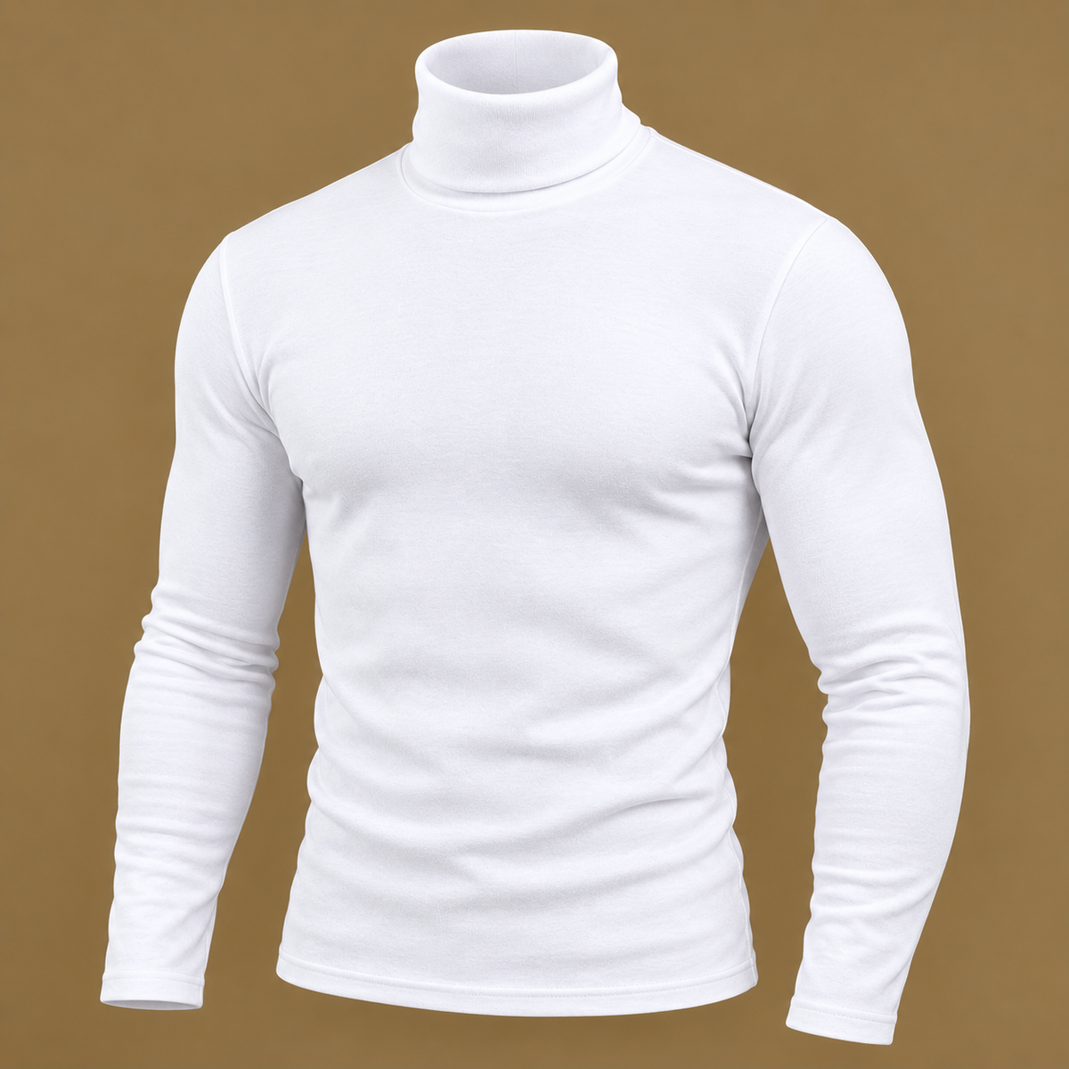 Men's Classic Thermal Turtleneck Long Sleeve Slim-Fit Pullover Shirt