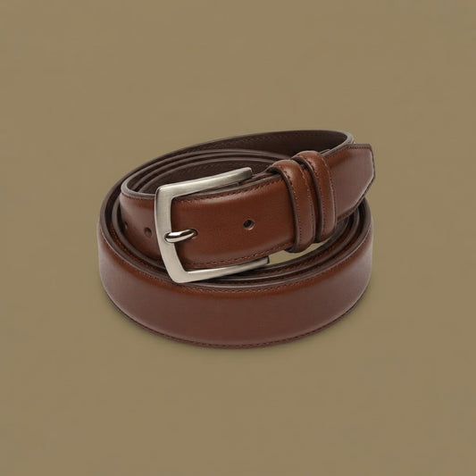 Official ISSB Formal Brown Leather Dress Belt – Premium Uniform Collection