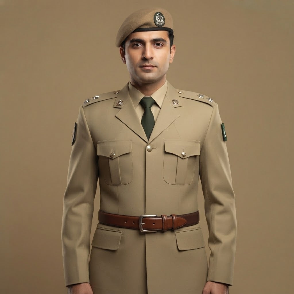 Official ISSB Formal Brown Leather Dress Belt – Premium Uniform Collection