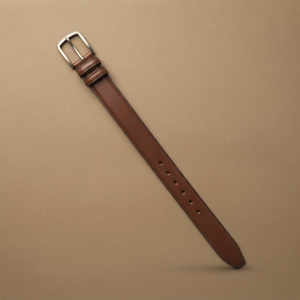 Official ISSB Formal Brown Leather Dress Belt – Premium Uniform Collection