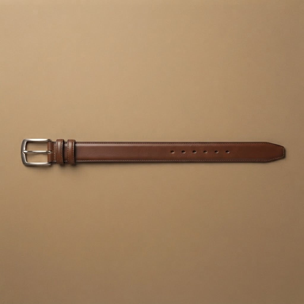 Official ISSB Formal Brown Leather Dress Belt – Premium Uniform Collection