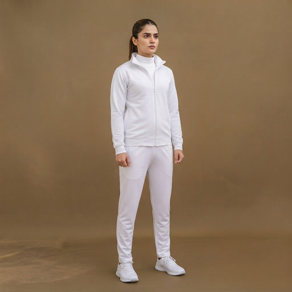 ISSB Full PT Kit – White Tracksuit, Jacket & Trouser Set for Men & Women