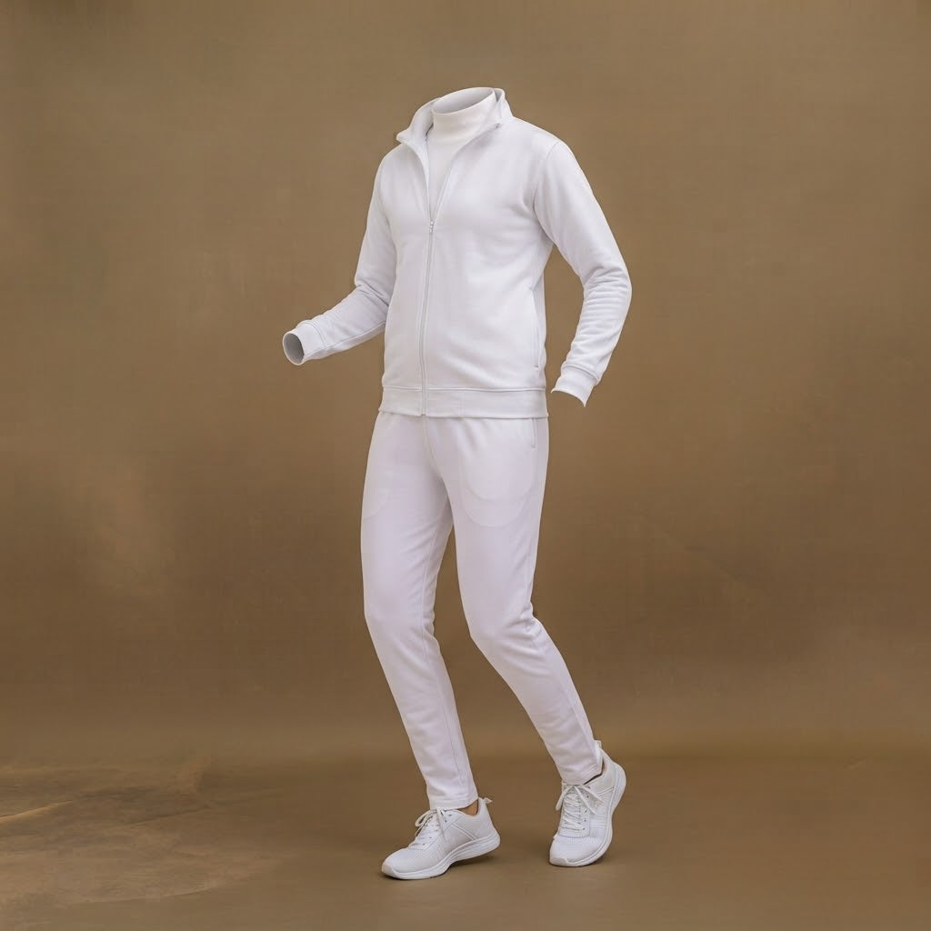 ISSB Full PT Kit – White Tracksuit, Jacket & Trouser Set for Men & Women