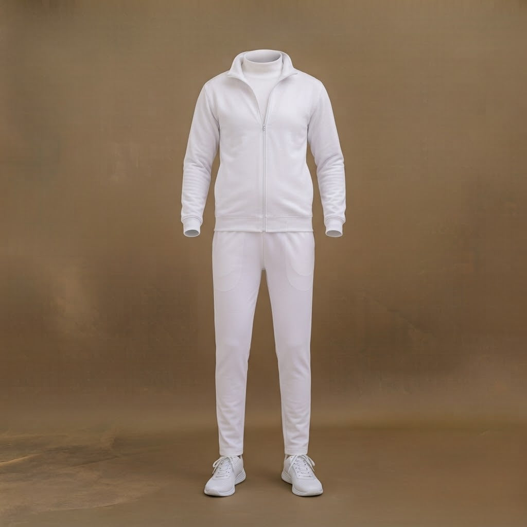 ISSB Full PT Kit – White Tracksuit, Jacket & Trouser Set for Men & Women