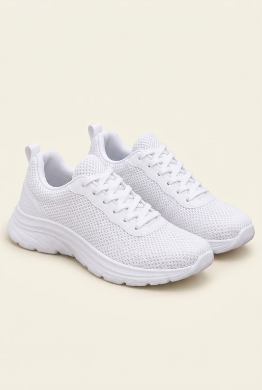 Women’s White Athletic Joggers – Cushioned EVA / Phylon Sole