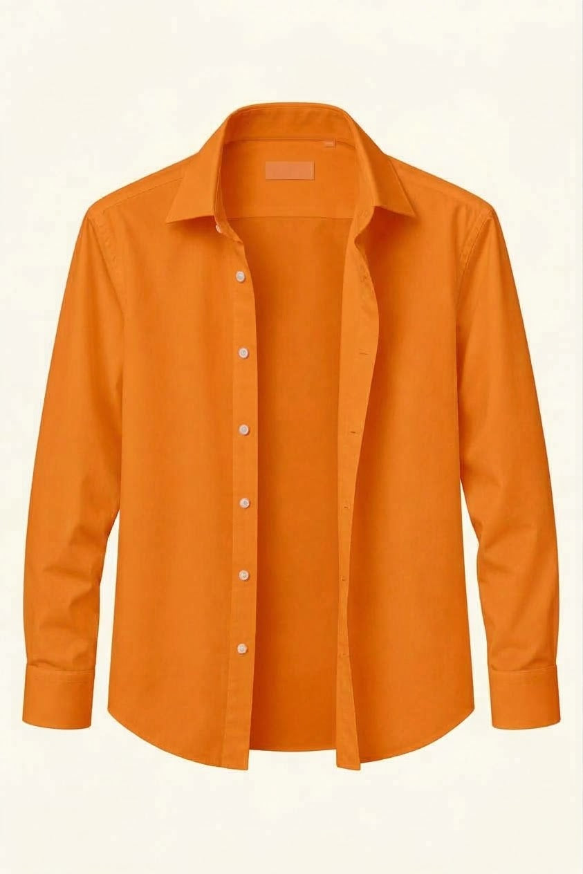 Men’s Classic Long-Sleeve Button-Down Dress Shirt
