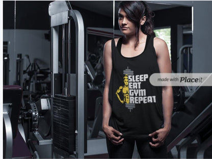SLEEP EAT GYM REPEAT , Women's Tank Top