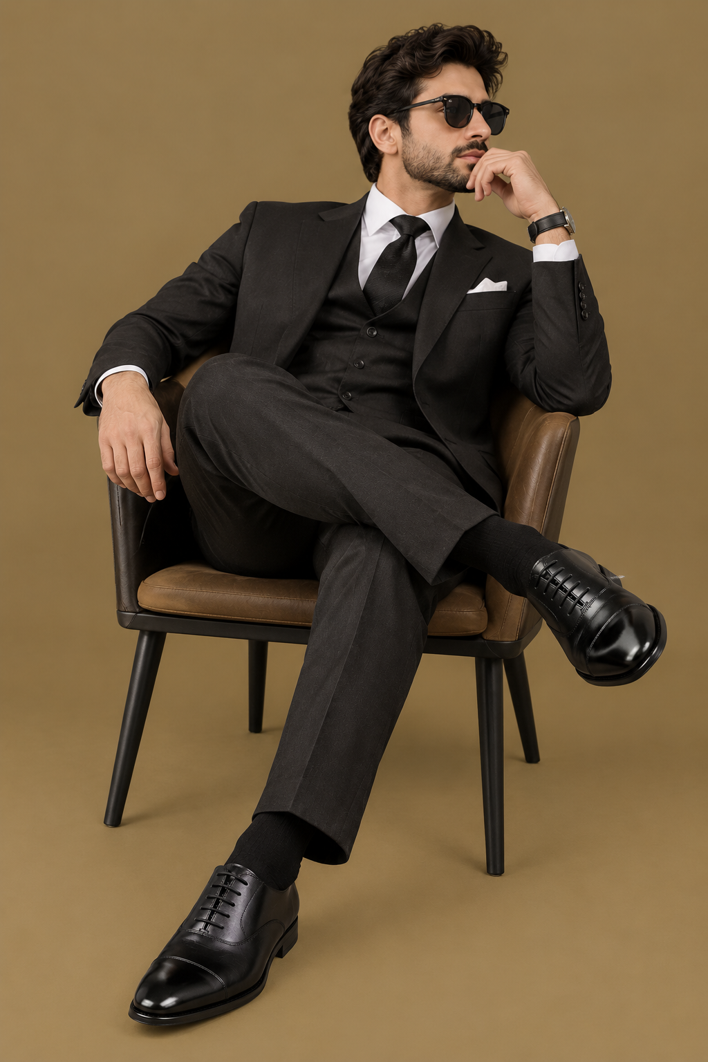 Executive Classic Black Oxford Shoes