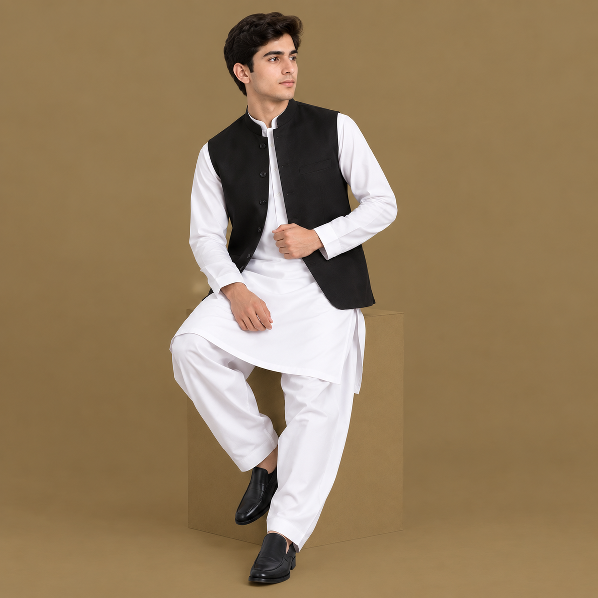 Plain White Wash & Wear Shalwar Kameez