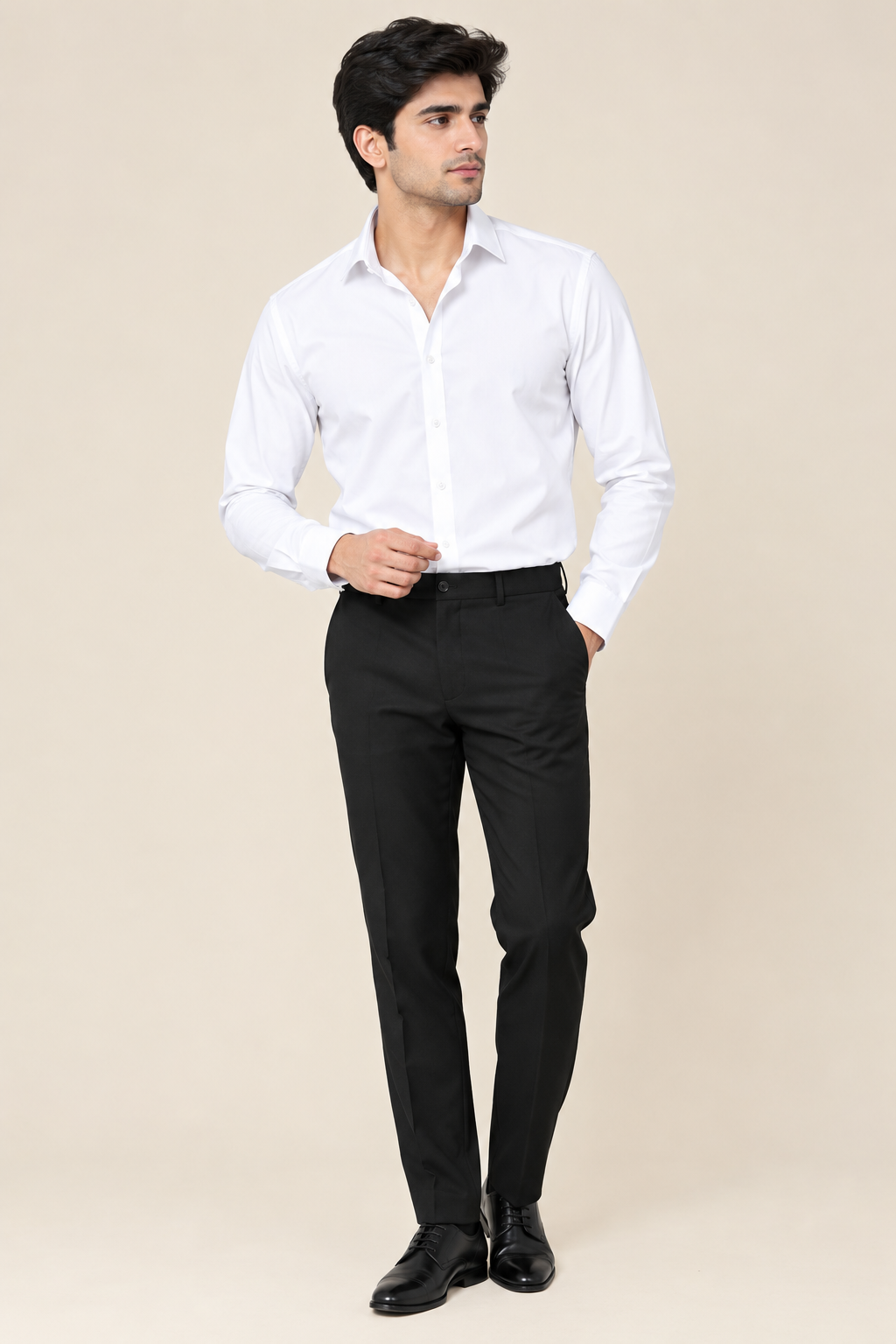 Men’s Classic Long-Sleeve Button-Down Dress Shirt
