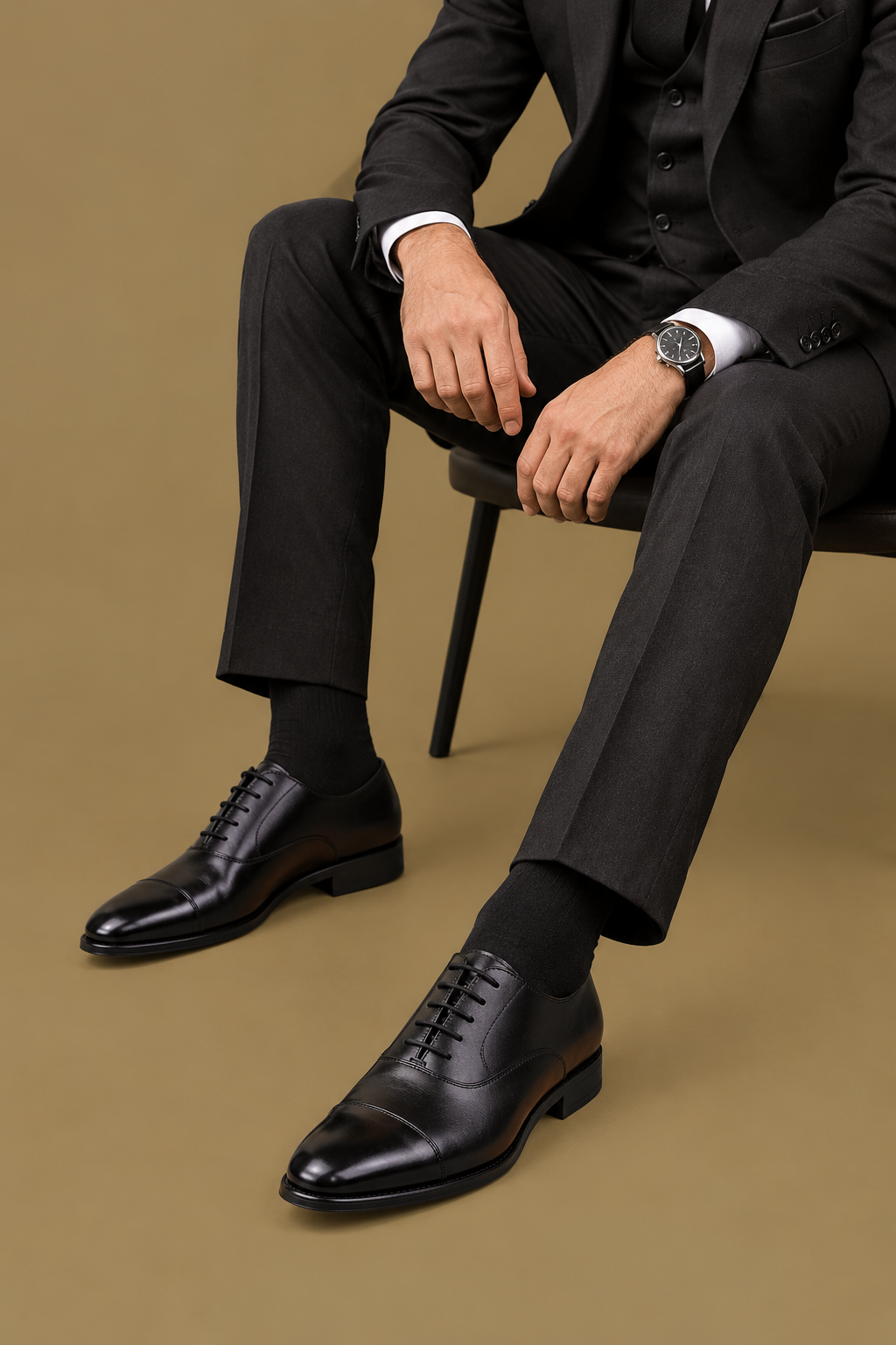 Executive Classic Black Oxford Shoes