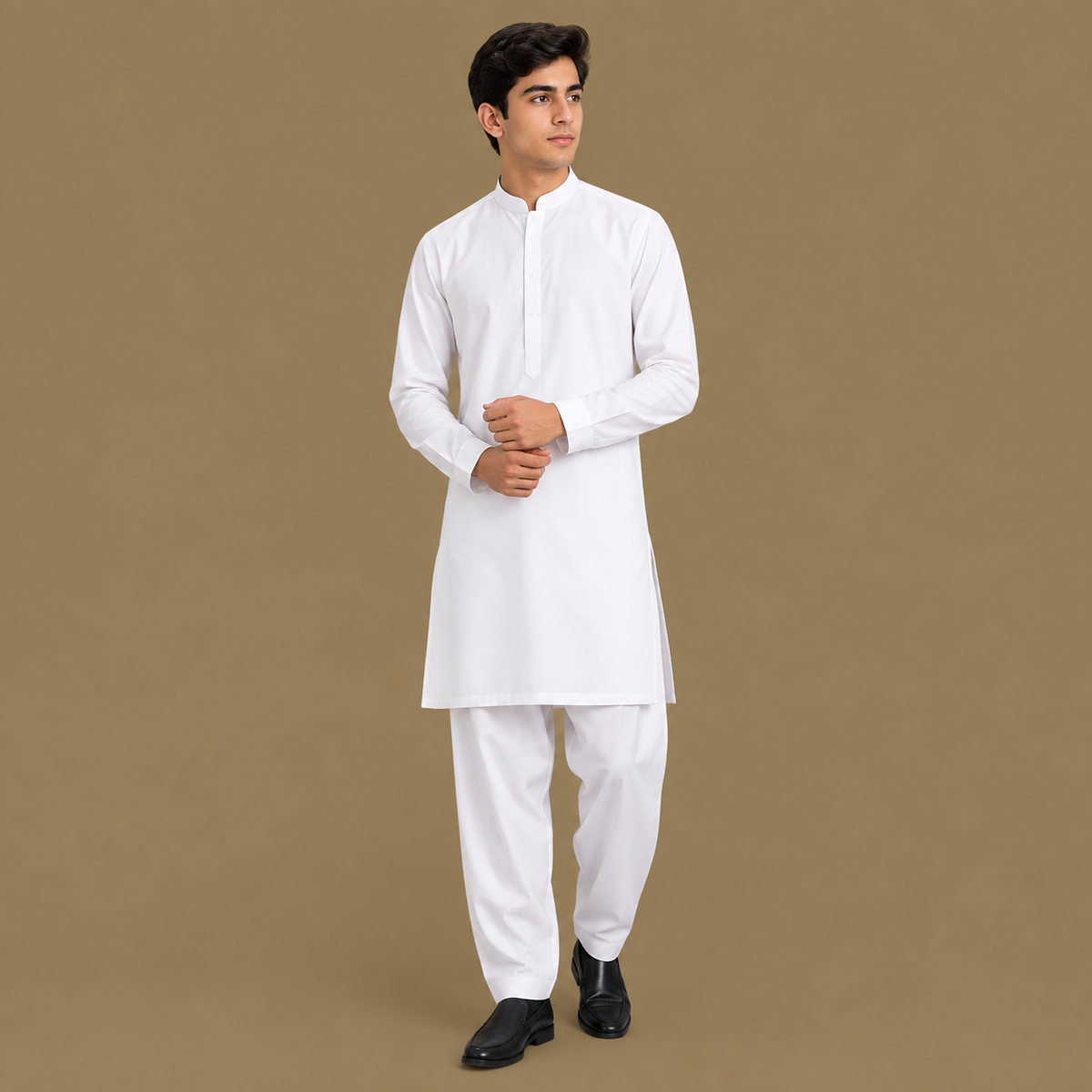 Plain White Wash & Wear Shalwar Kameez