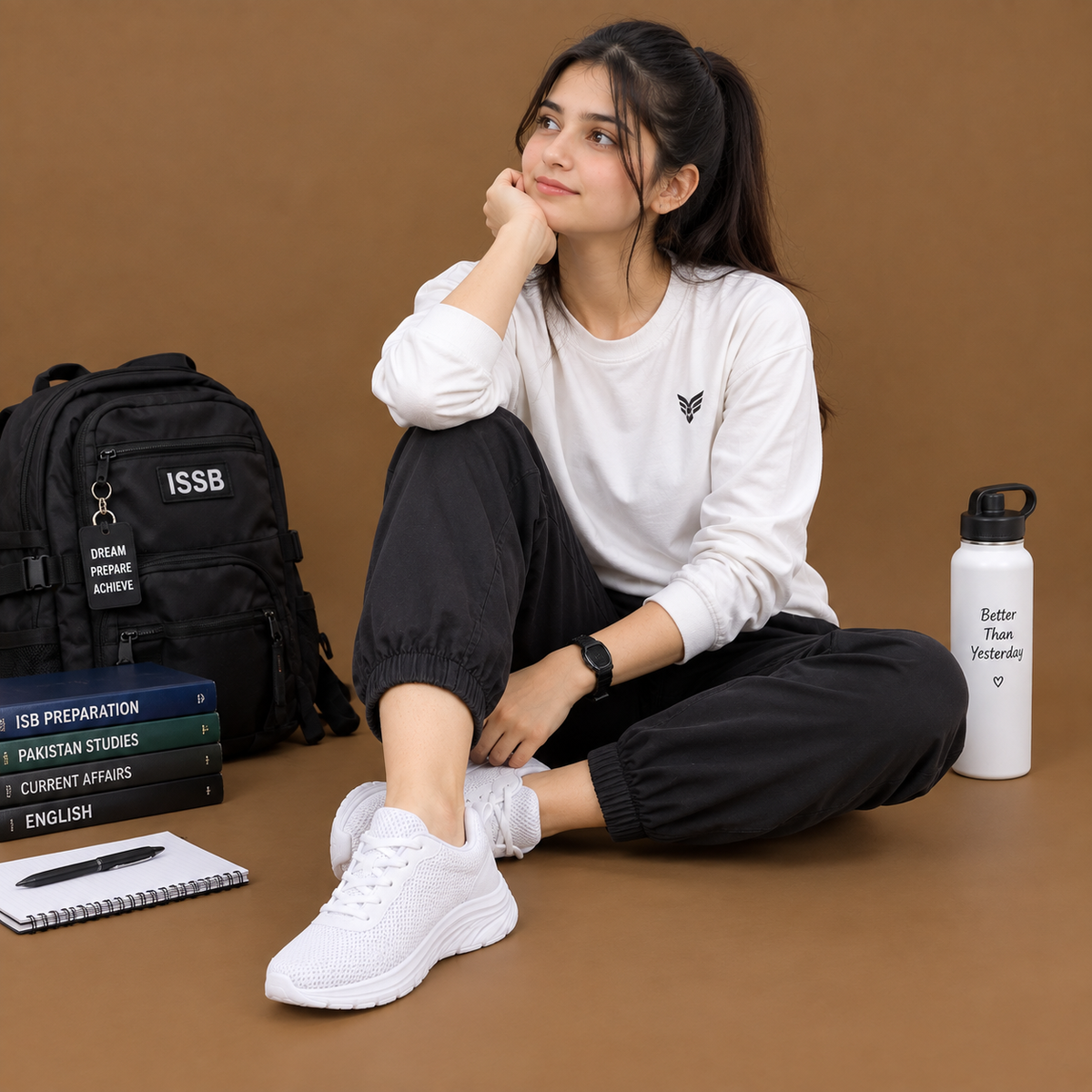 Women’s White Athletic Joggers – Cushioned EVA / Phylon Sole