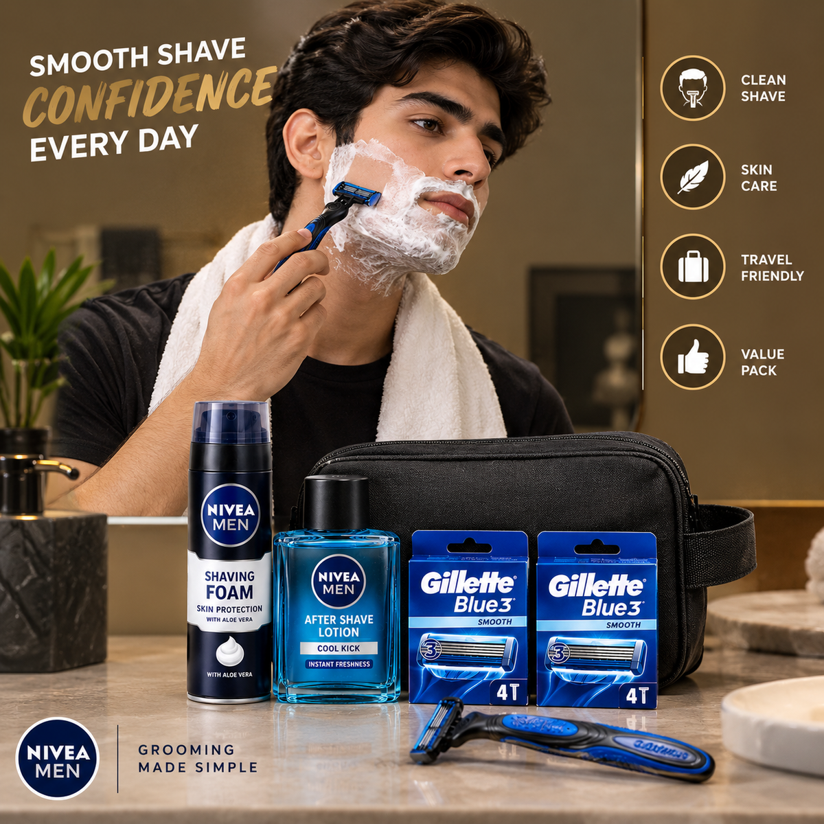 Complete Men’s Shaving Kit – All-in-One Grooming Set