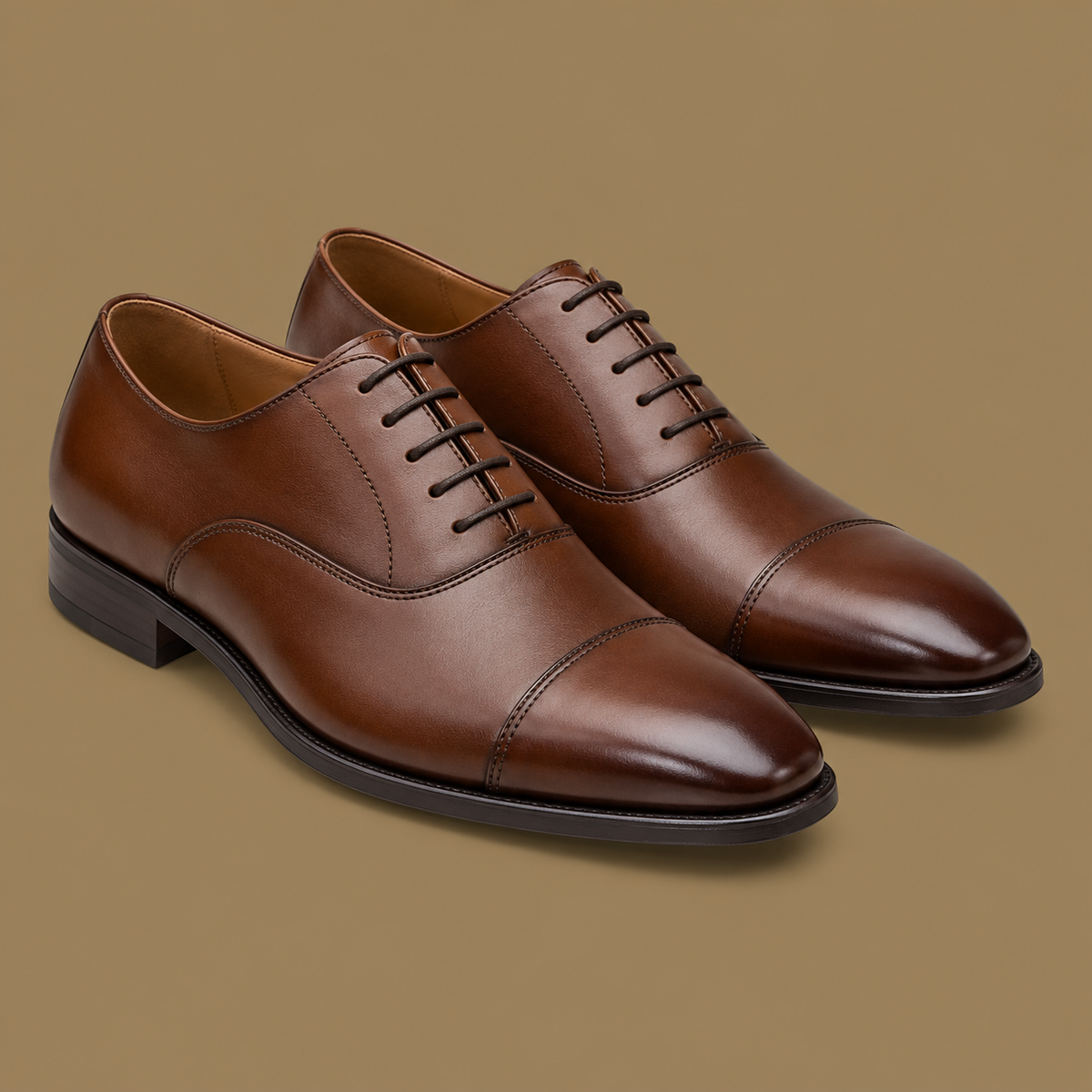 Brown Oxford Lace-Up Formal Shoes