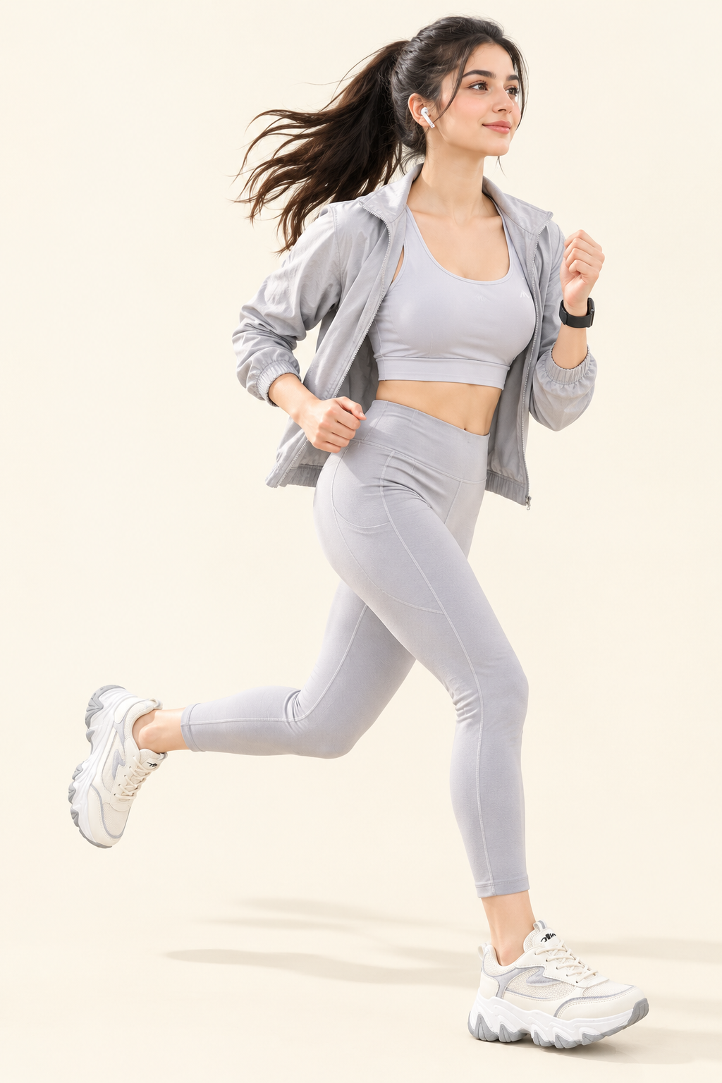Premium White & Grey Chunky Sneakers – Unisex | Men & Women
